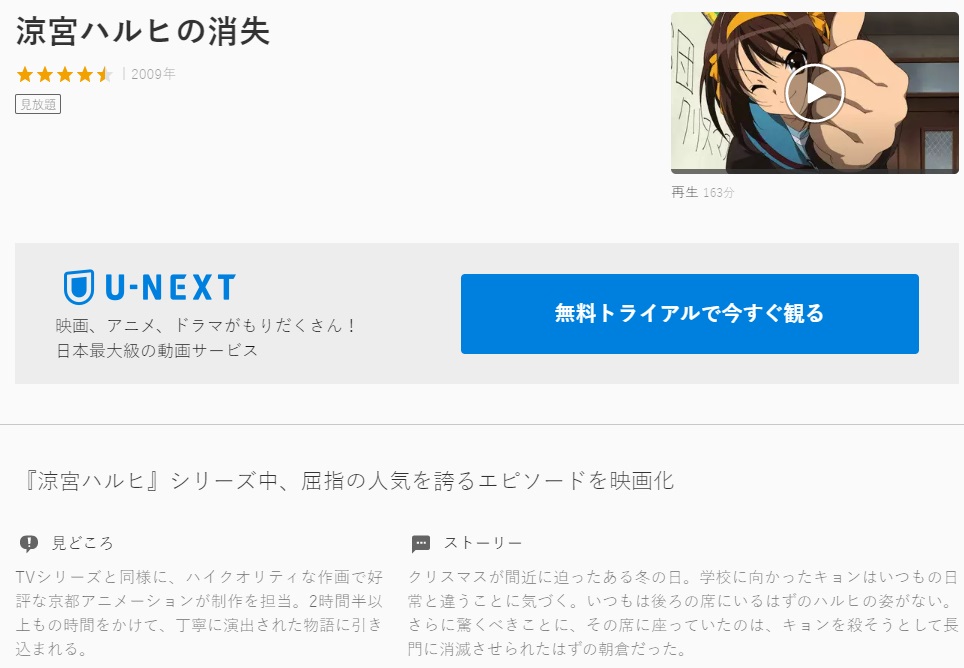 映画 涼宮ハルヒの消失のアニメ動画を無料フル視聴できるサイトまとめ 午後のアニch アニメの動画情報や考察まとめ