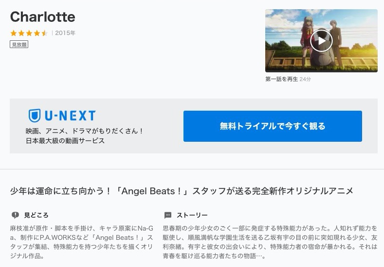 Charlotte シャーロット のアニメ動画を全話無料視聴できるサイトまとめ 午後のアニch アニメの動画情報や考察まとめ