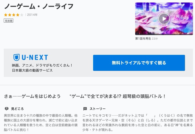 ノーゲーム ノーライフのアニメ動画を全話無料視聴できるサイトまとめ ノーゲーム ノーライフのアニメ動画を全話無料視聴できるサイトまとめ