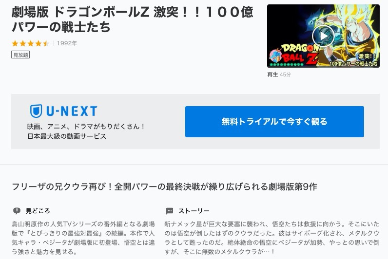 劇場版 ドラゴンボールz 激突 100億パワーの戦士たちの動画を無料フル視聴できるサイトまとめ 午後のアニch アニメの動画情報や考察まとめ