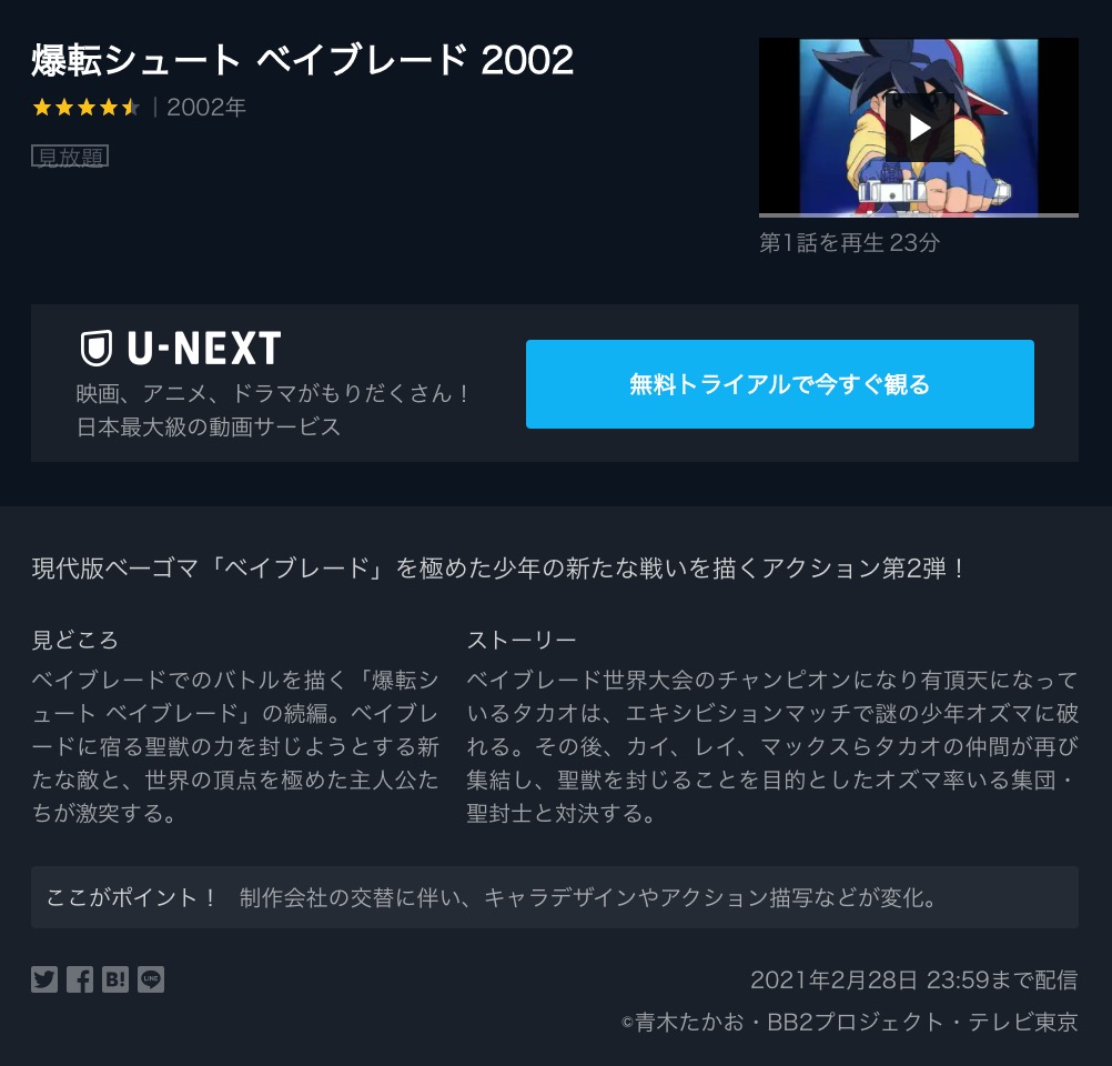 爆転シュート ベイブレード 02 2期 のアニメ動画を全話無料視聴できるサイトまとめ 午後のアニch アニメの動画情報や考察まとめ