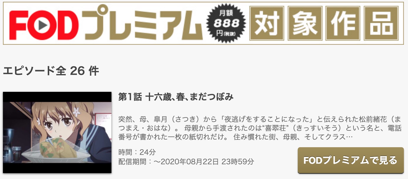 花咲くいろはのアニメ動画を全話無料視聴できるサイトまとめ 午後のアニch アニメの動画情報や考察まとめ