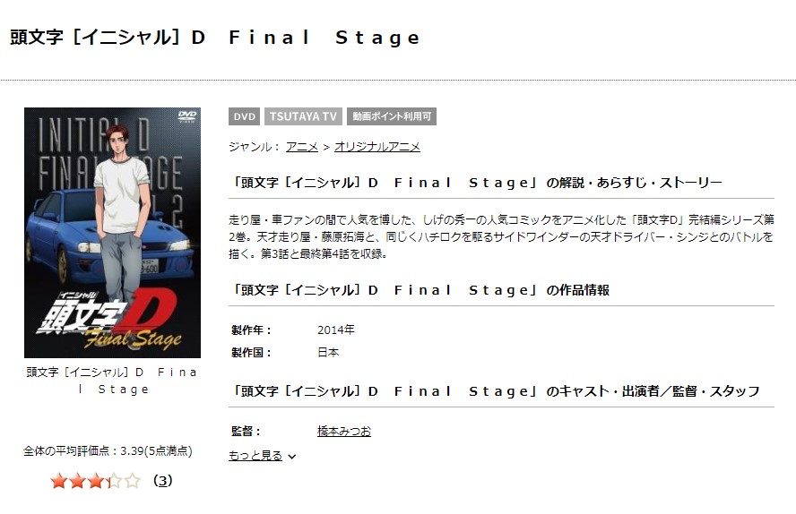 頭文字 イニシャル D Final Stageのアニメ動画を全話無料視聴できるサイトまとめ 午後のアニch アニメの動画情報や考察まとめ