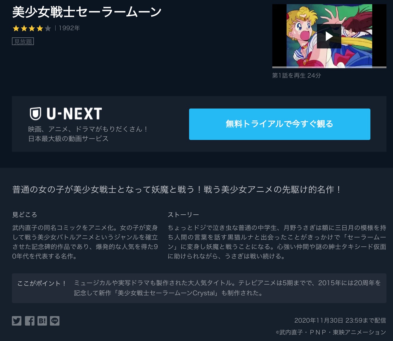 美少女戦士セーラームーン 1期 のアニメ動画を全話無料視聴できるサイトまとめ 午後のアニch アニメの動画情報や考察まとめ